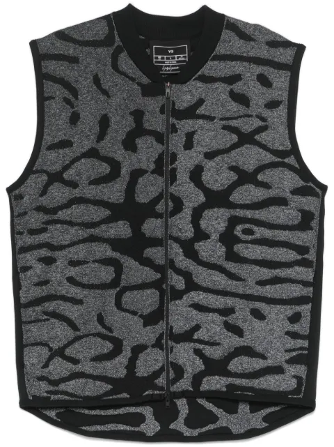 Y-3 chaleco con motivo en jacquard