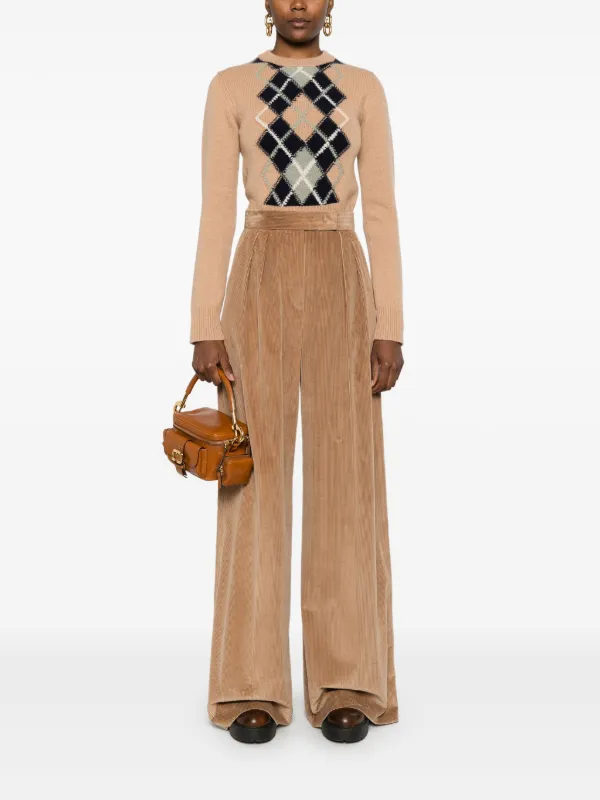 AMI Paris アーガイルニット セーター | ニュートラル | FARFETCH JP