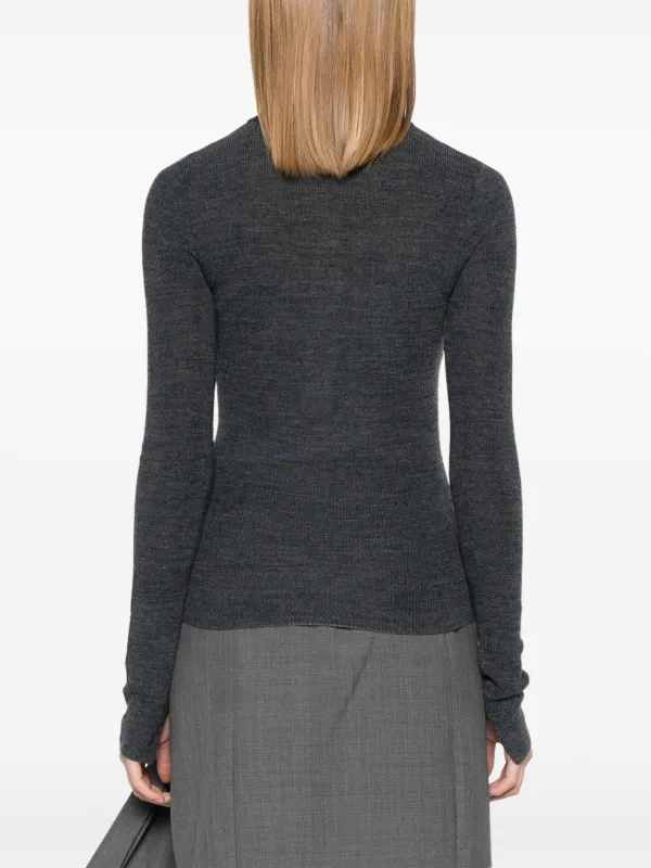 GANNI ニットポロシャツ 長袖 GANNI ニット ポロシャツ | グレー | FARFETCH JP