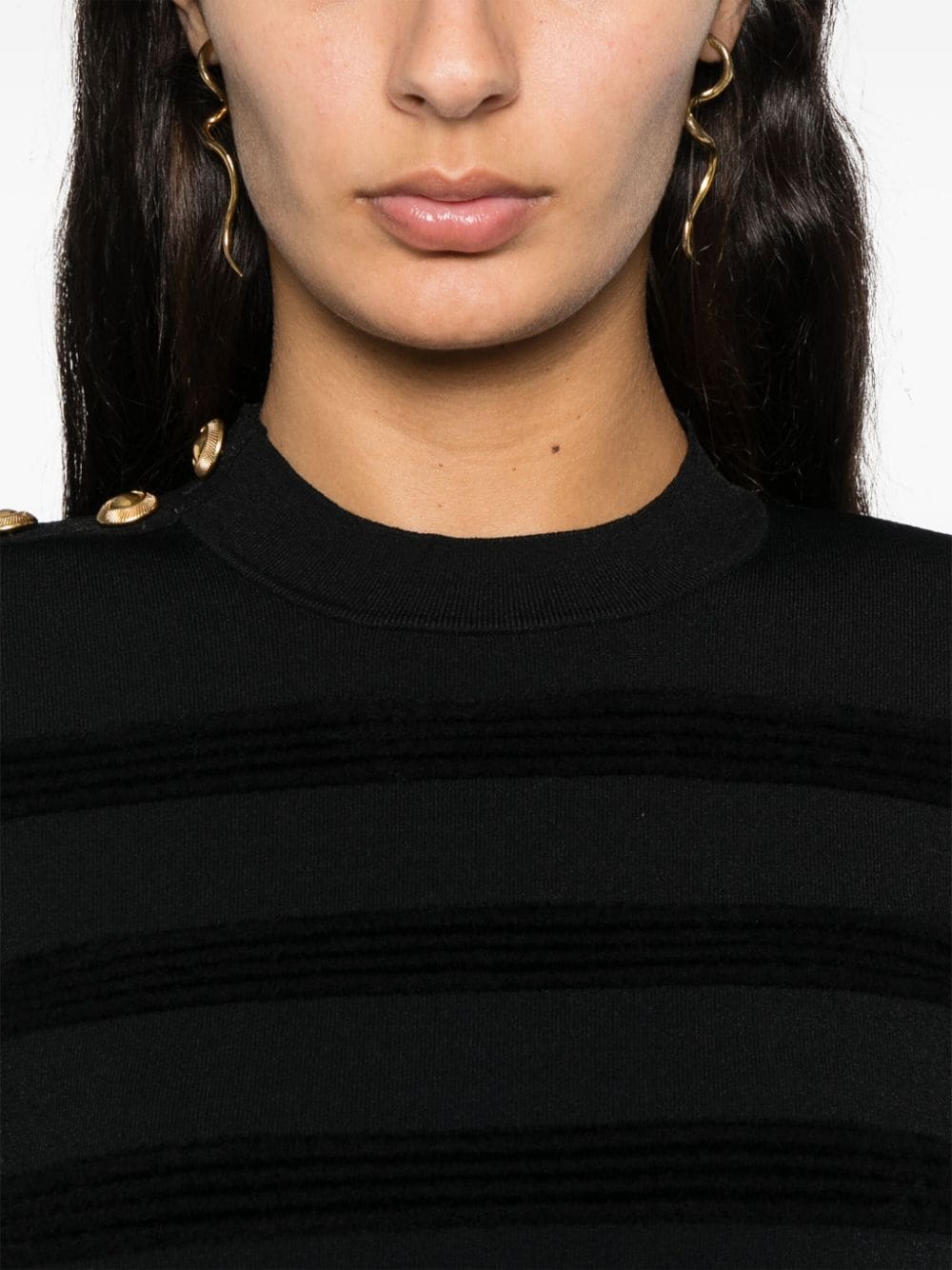 Shop Tom Ford Striped Sweater In Black