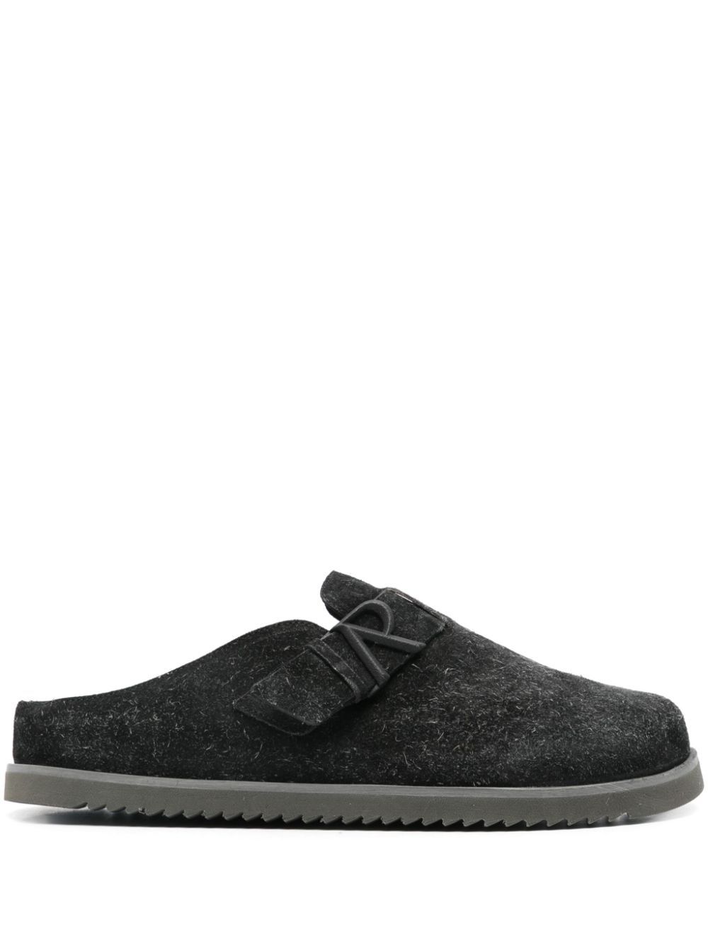 Shop Represent Suede Slippers In Black