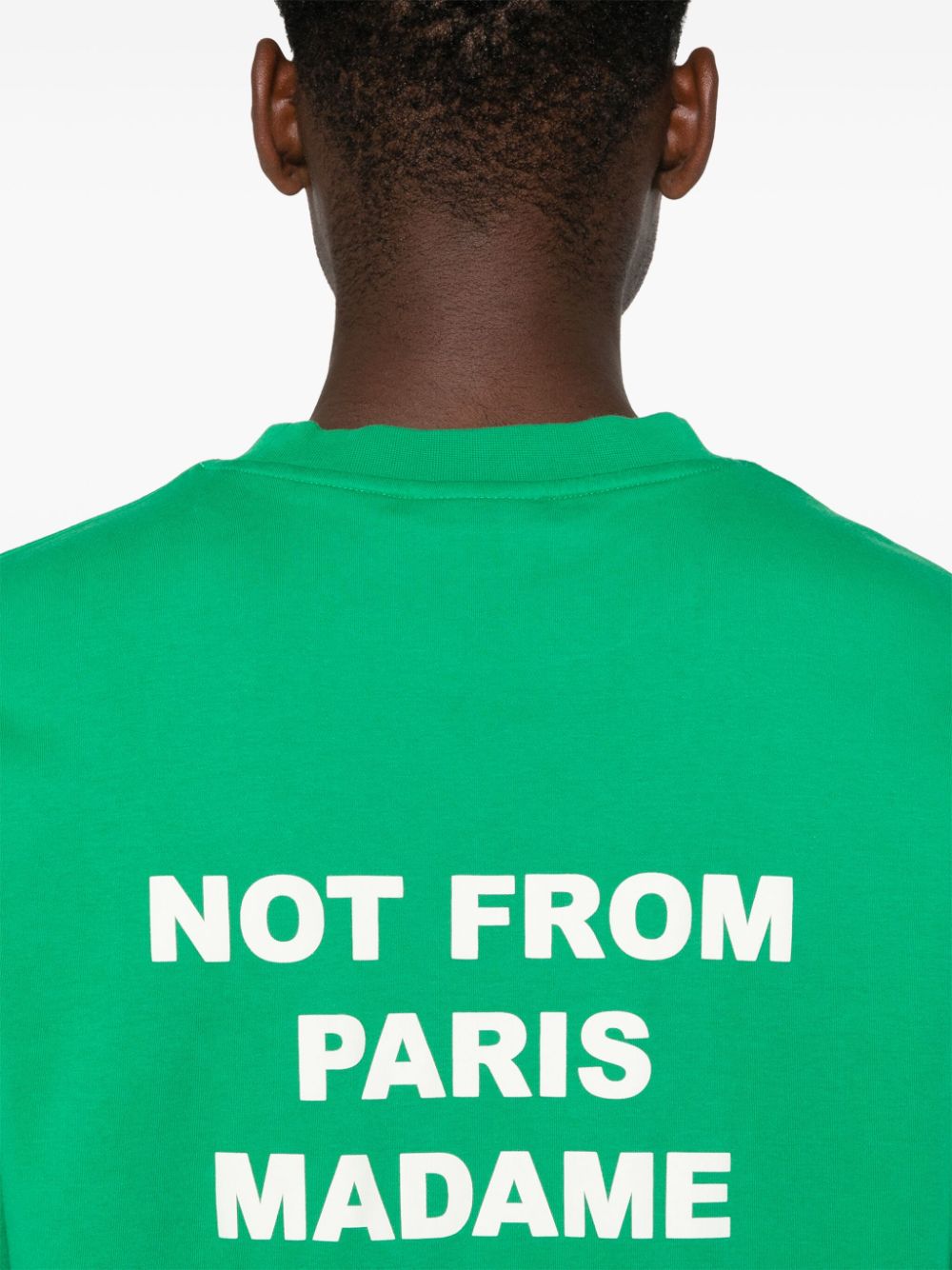 Shop Drôle De Monsieur Slogan-print T-shirt In Green