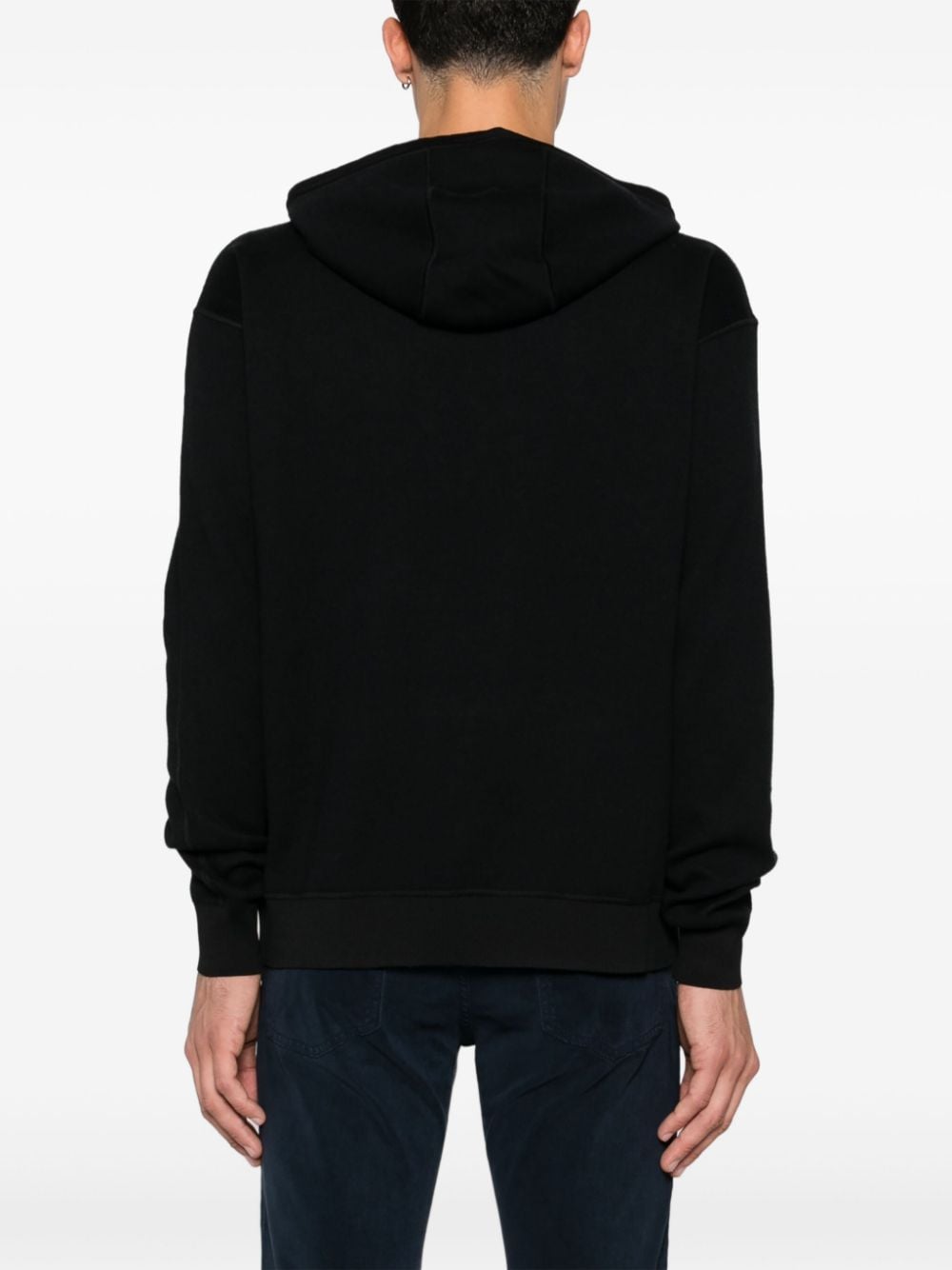 Shop Hugo Boss Knitted Hoodie In Black