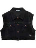 Prada corduroy denim vest - Black