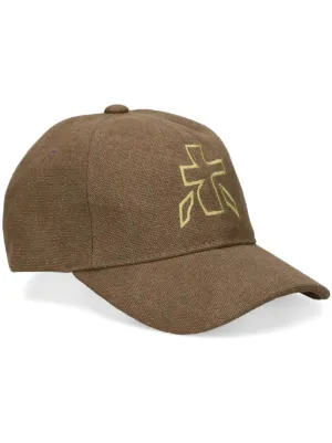 ANINE BING Twill Embroidered Baseball Cap | Brown | FARFETCH display picture 3