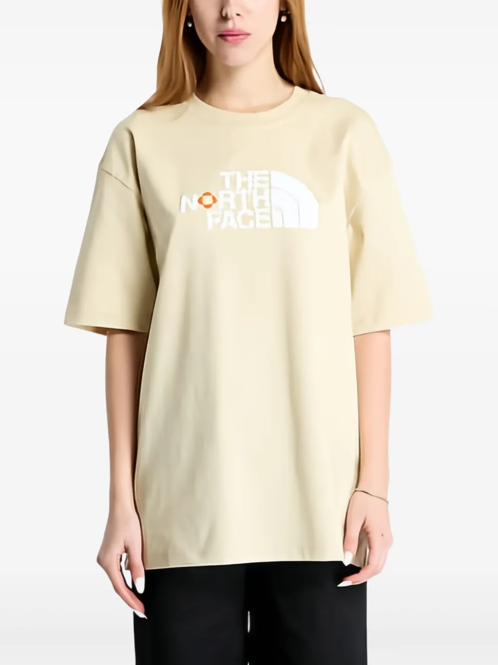 The North Face T-shirt met logoprint Beige