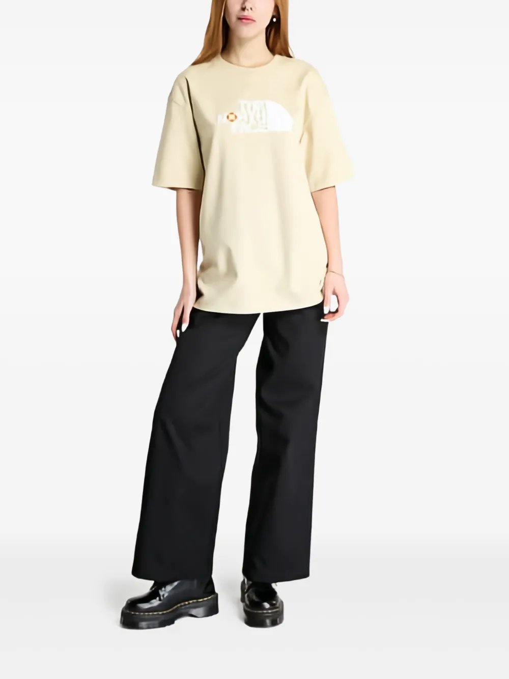 The North Face T-shirt met logoprint Beige