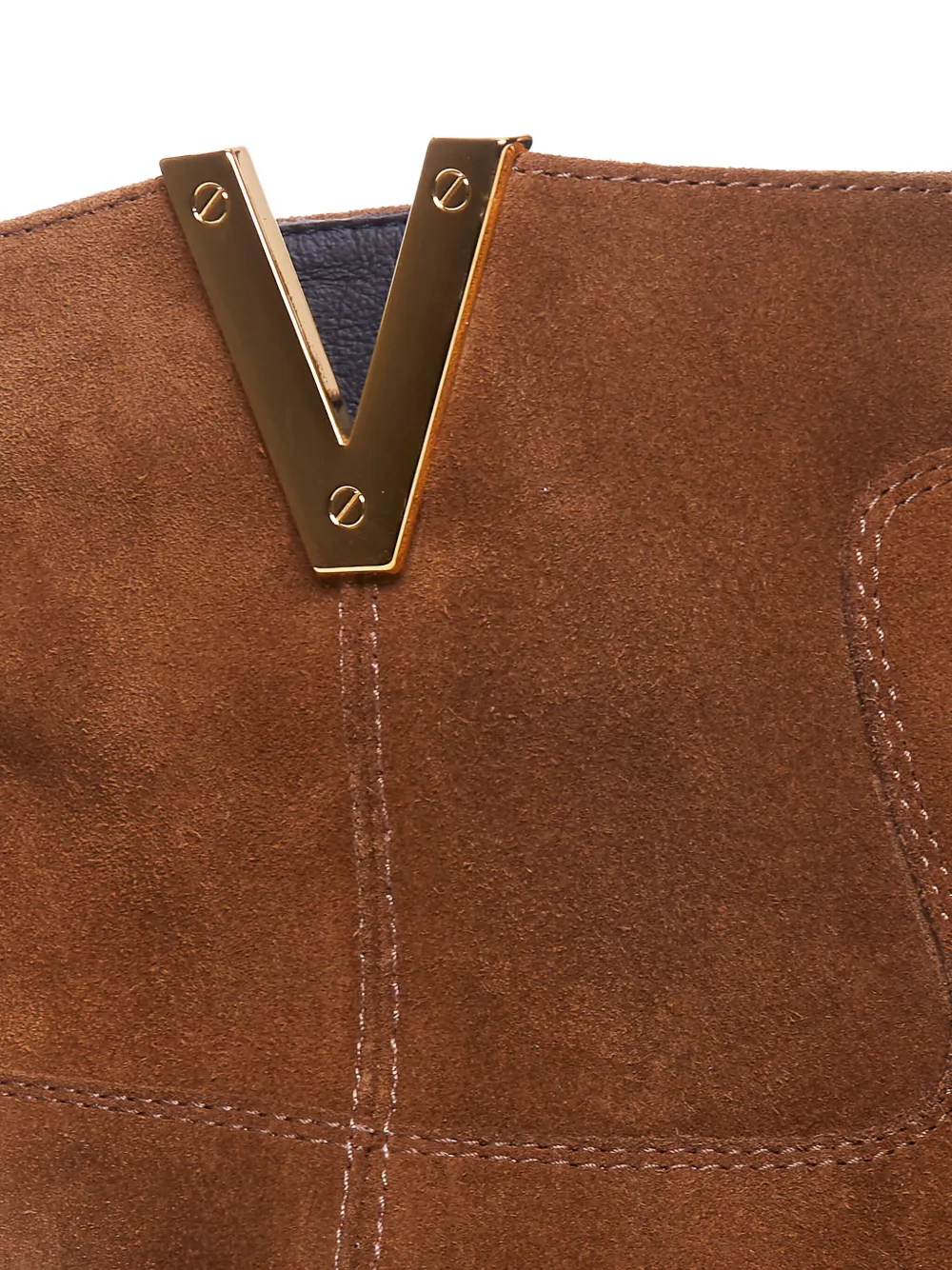 Via Roma 15 V-detail suede boots Brown