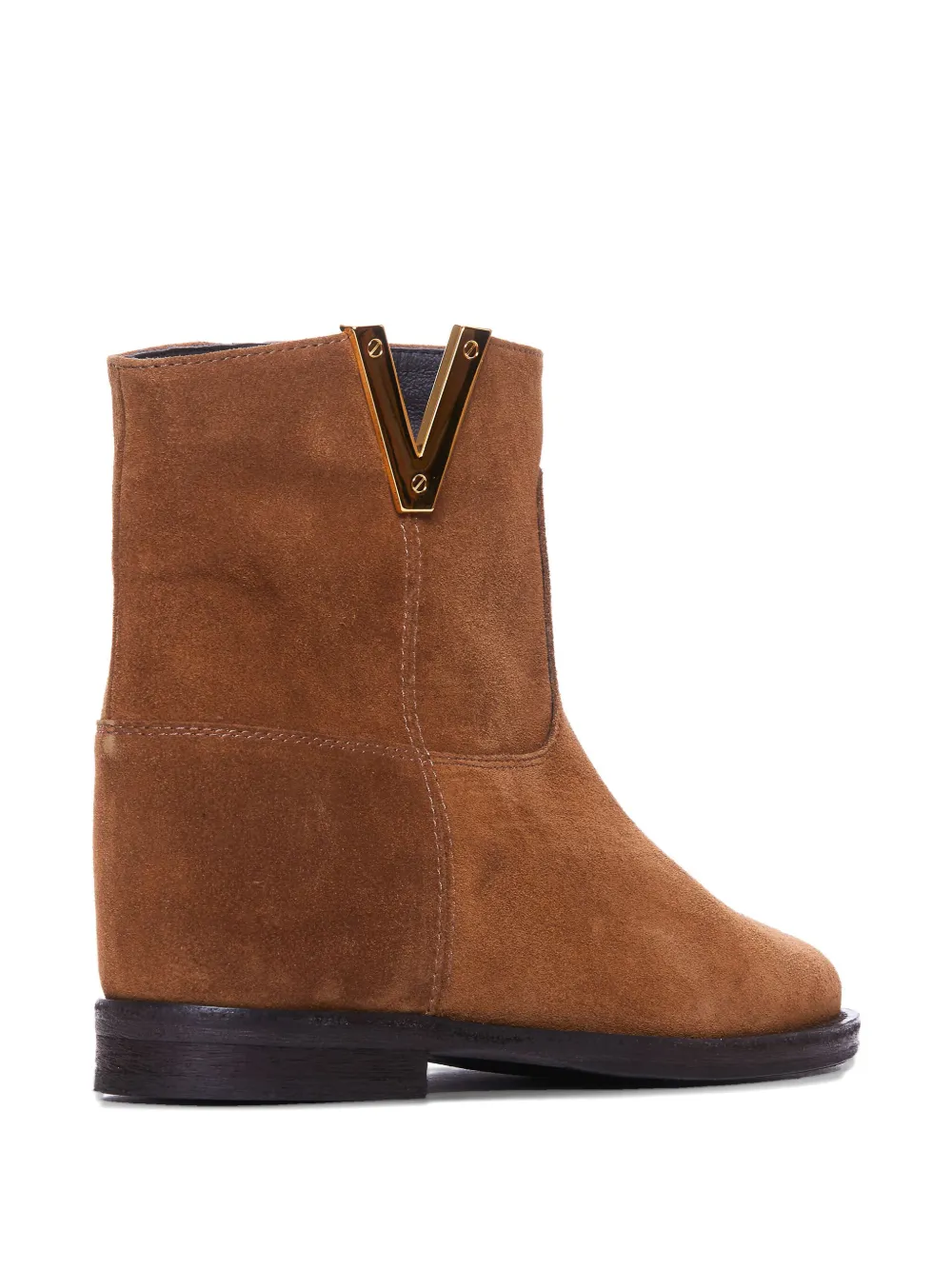 Via Roma 15 V-detail suede boots Brown