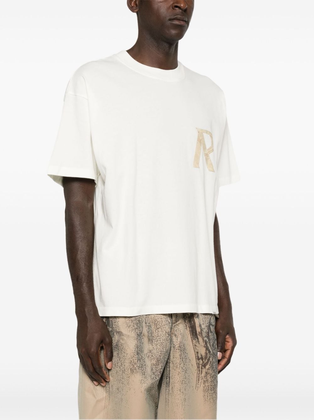 Shop Represent Tape-detail T-shirt In White