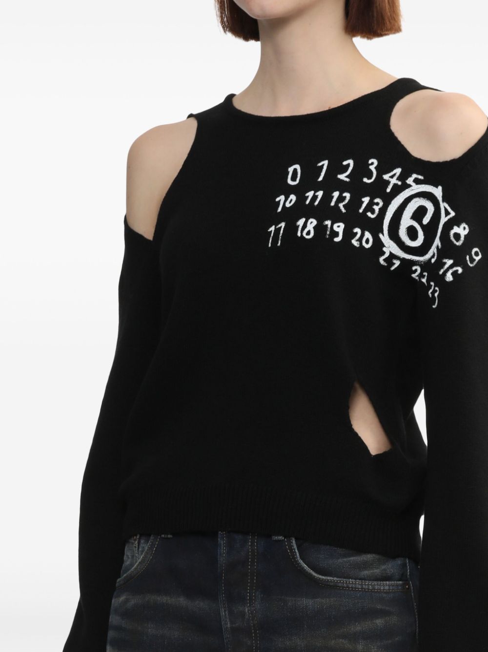 MM6 Maison Margiela numbers-print sweater Women