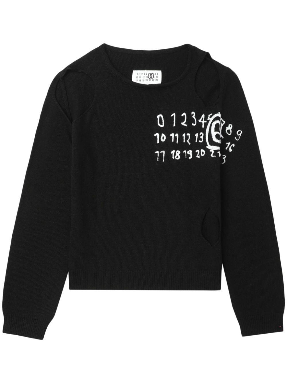 numbers-print sweater