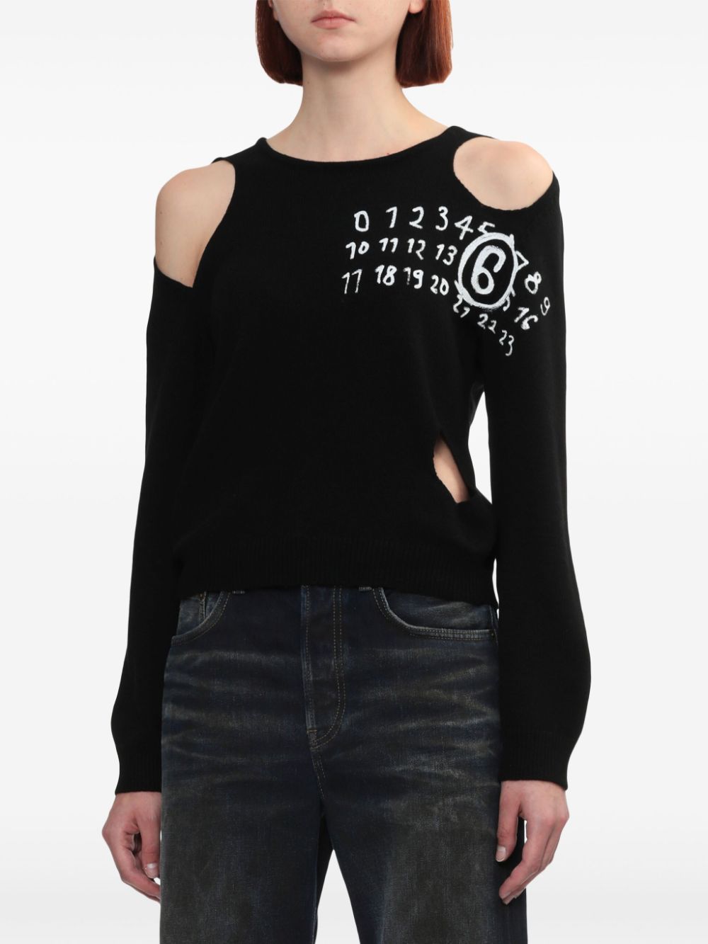 MM6 Maison Margiela numbers-print sweater Women