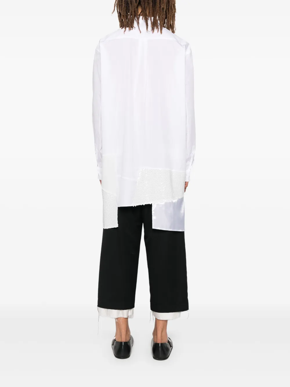 Comme des Garçons Homme Plus Overhemd met pailletten Wit