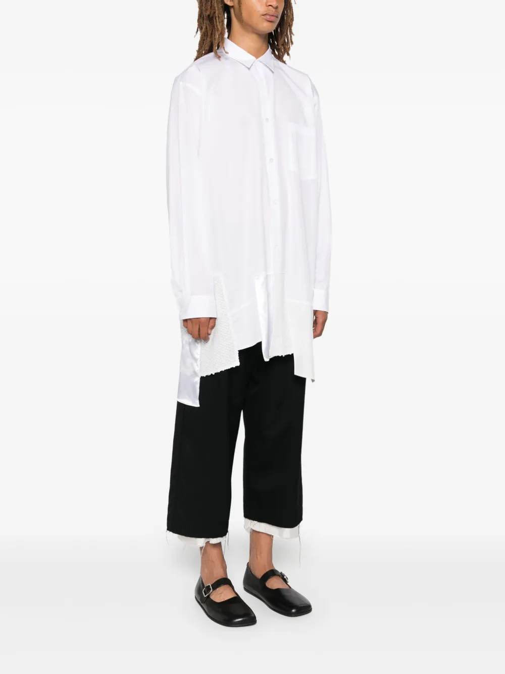 Comme des Garçons Homme Plus Overhemd met pailletten Wit