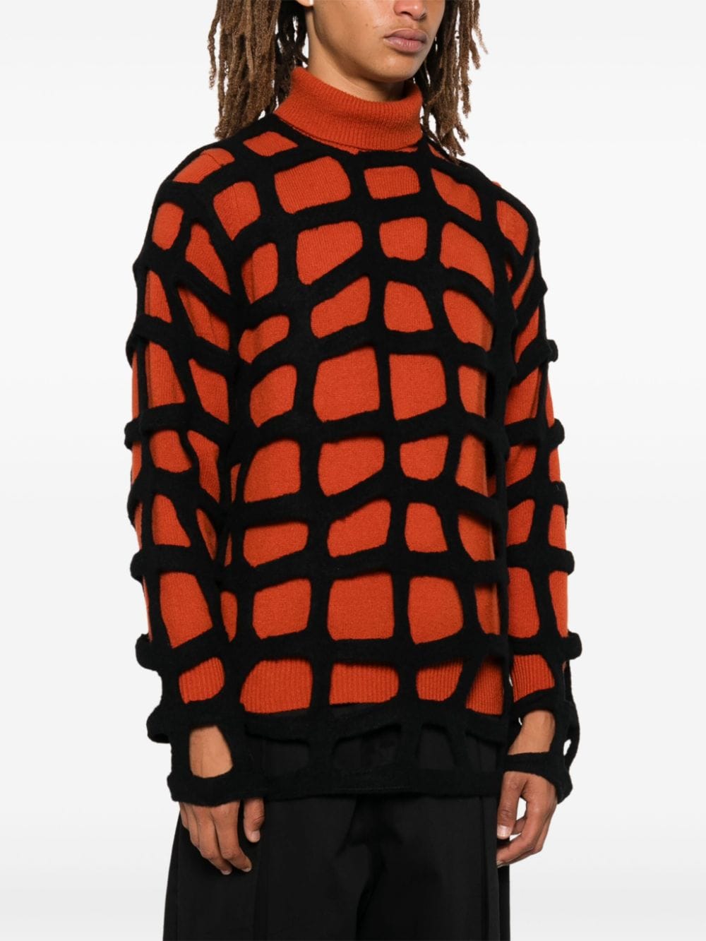 Shop Comme Des Garçons Homme Deux Cut-out Sweater In Black