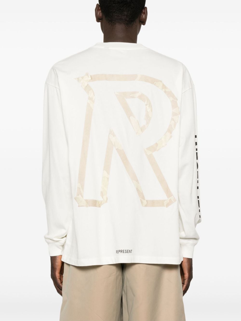 Shop Represent Tape-detail T-shirt In White