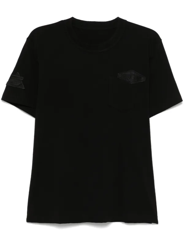 Tシャツ・カットソー SACAI Cotton t-shirt logo on the back Nero 25357630_55935064_600.jpg