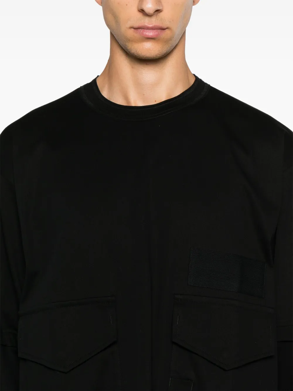 Sacai レイヤード Tシャツ | ブラック | FARFETCH JP