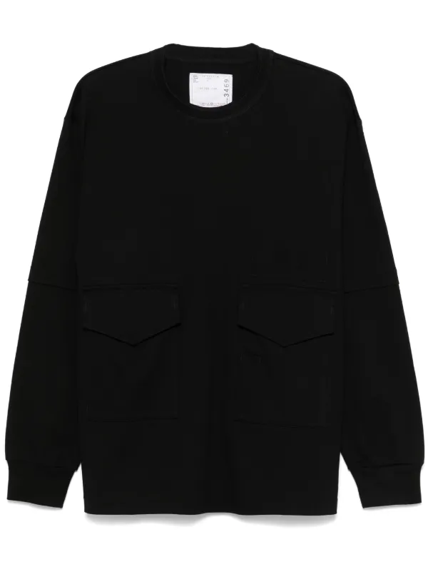 Sacai レイヤード Tシャツ | ブラック | FARFETCH JP