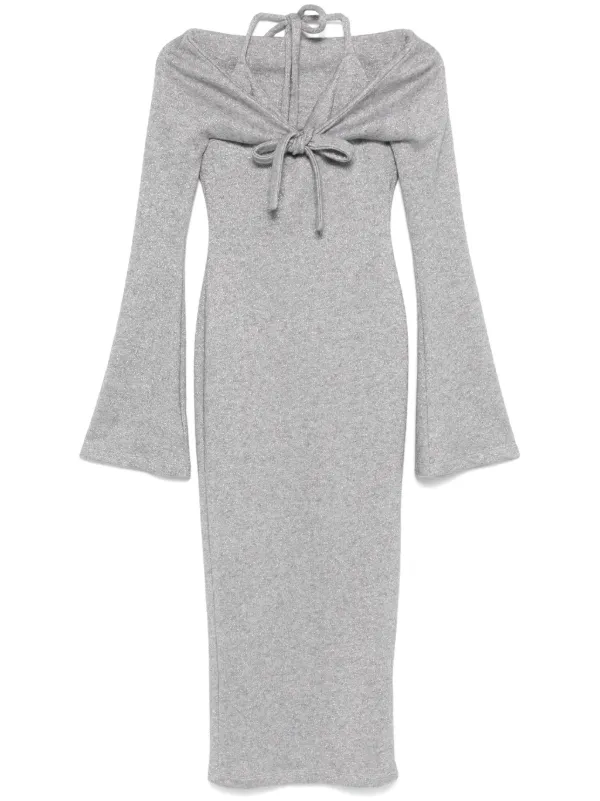 Bow-Tie Front White Off-Shoulder Maxi Dress Bow-Tie Front White Off-Shoulder Maxi Dress