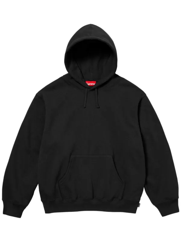 Supreme satin applique Black Hoodie Black FARFETCH TR