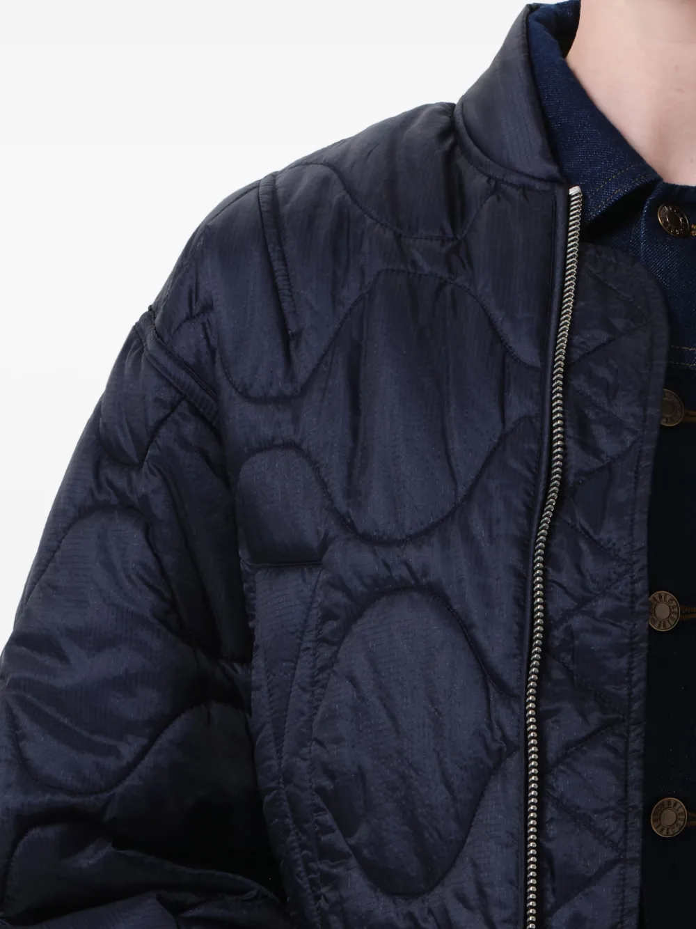 Agolde X Shoreditch Ski Club Iona Quilted Jacket In Blue