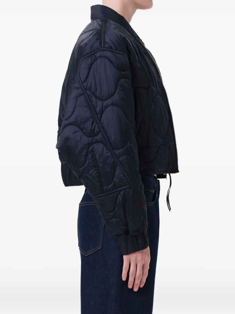 Agolde X Shoreditch Ski Club Iona Quilted Jacket In Blue