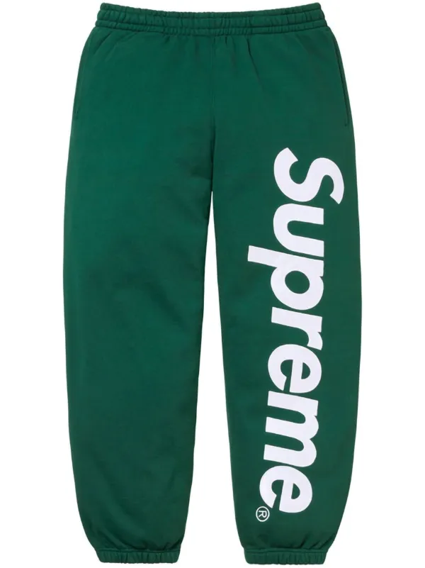 Supreme Pantalon De Jogging a Applique Satine Vert FARFETCH DZ