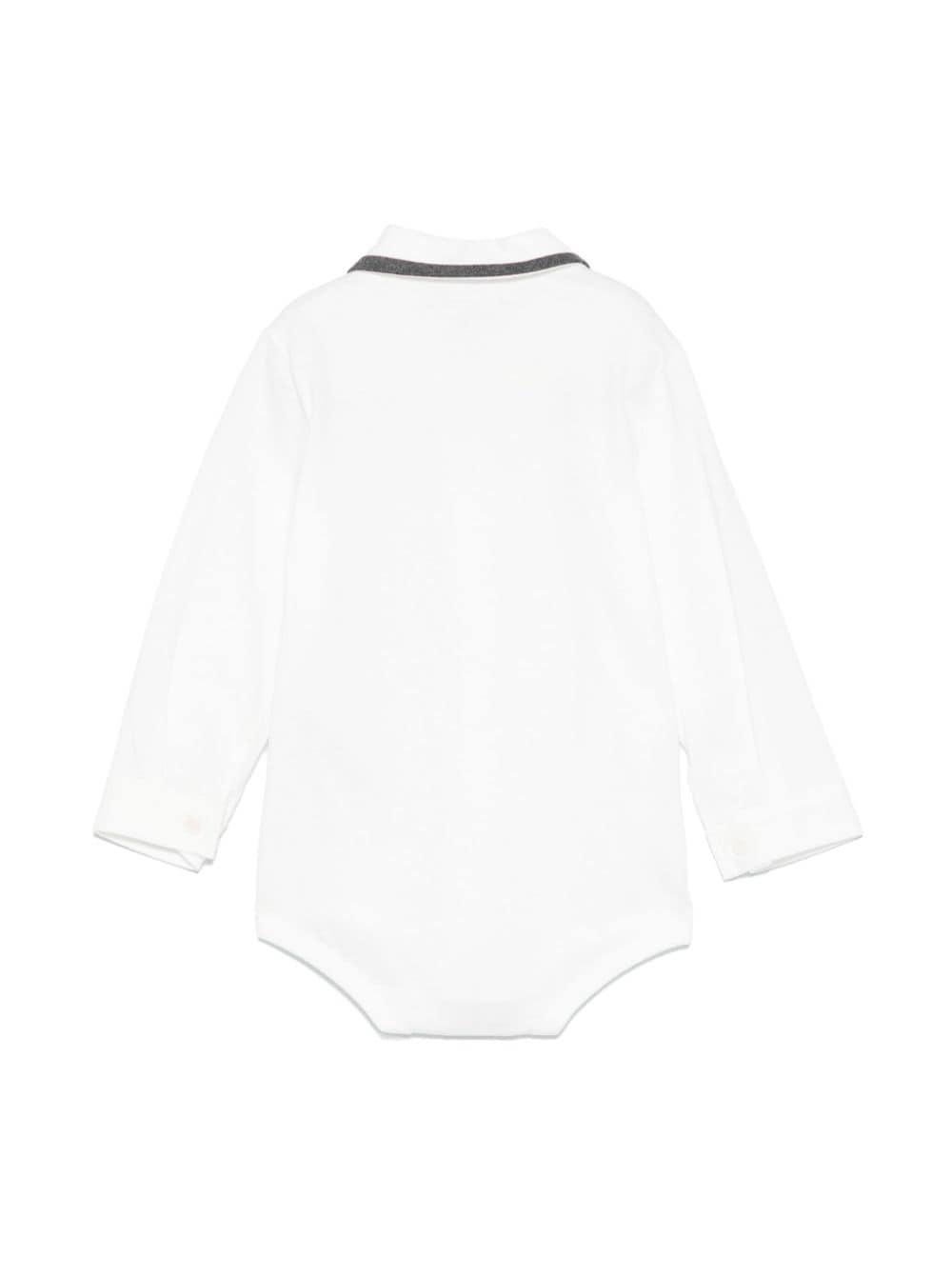 Il Gufo logo-embroidered bodysuit - Wit