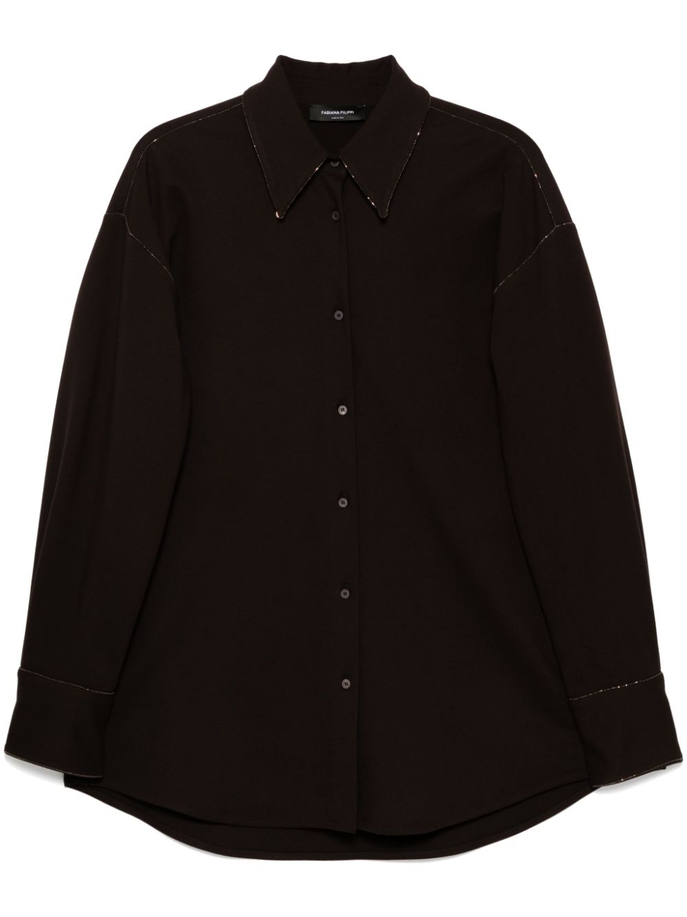 Fabiana Filippi long-sleeved shirt - Brown