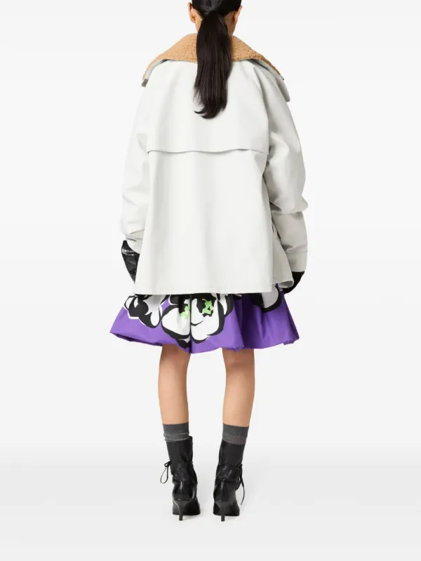 ミュウミュウコレクションライン　 コーティングコート Miu Miu Cordura コート | ホワイト | FARFETCH JP