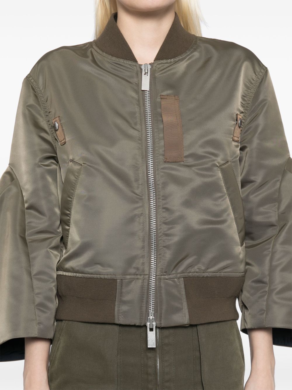 Shop Sacai Twill Jacket In Neutrals