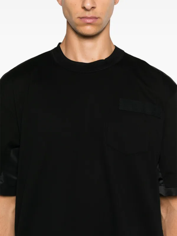 Sacai Cotton Jersey T-shirt | Black | FARFETCH