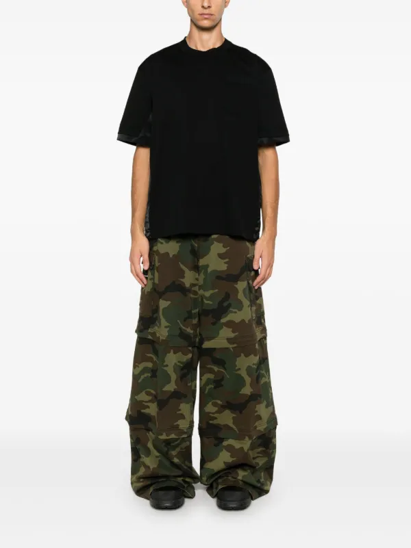 Sacai Cotton Jersey T-shirt | Black | FARFETCH