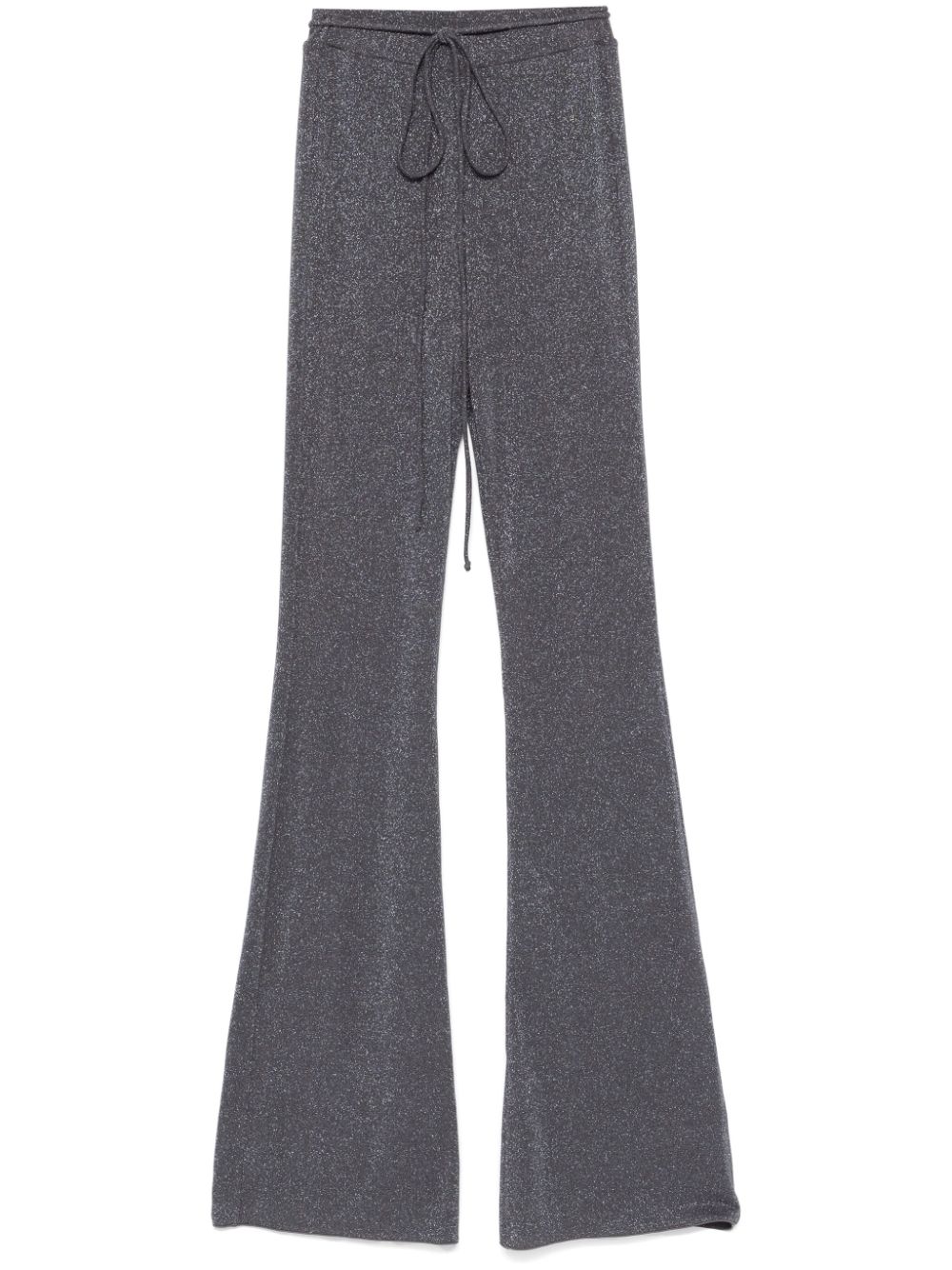 Shop Les Filles D'eva Lurex Trousers In Grey