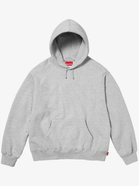 Supreme satin-appliqué "Grey" hoodie