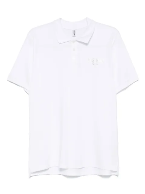 Moschino playera tipo polo con logo estampado