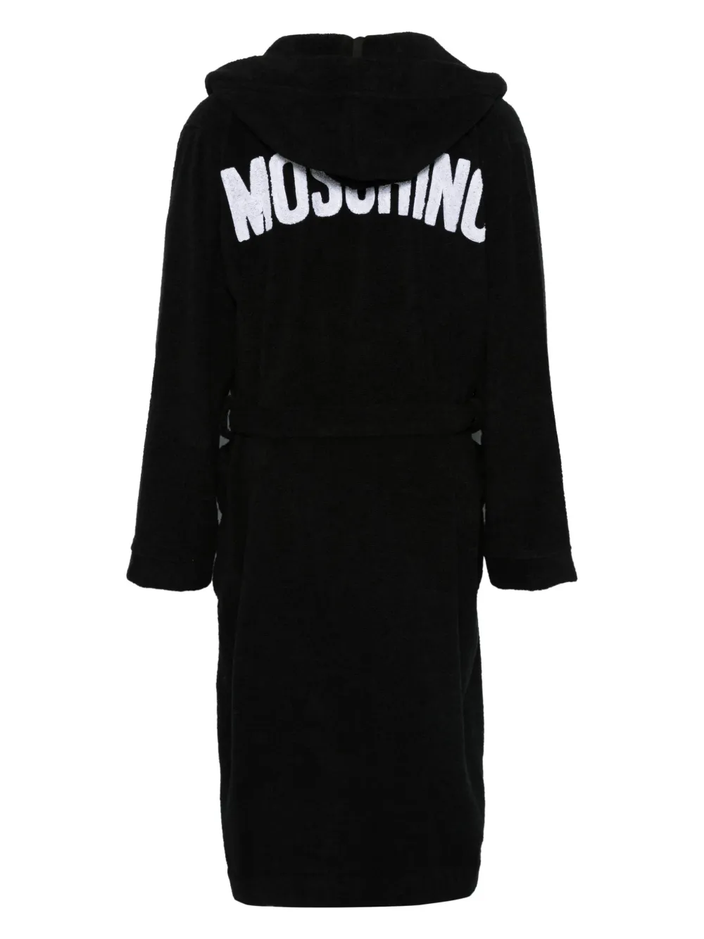 Moschino Badjas van badstof - Zwart