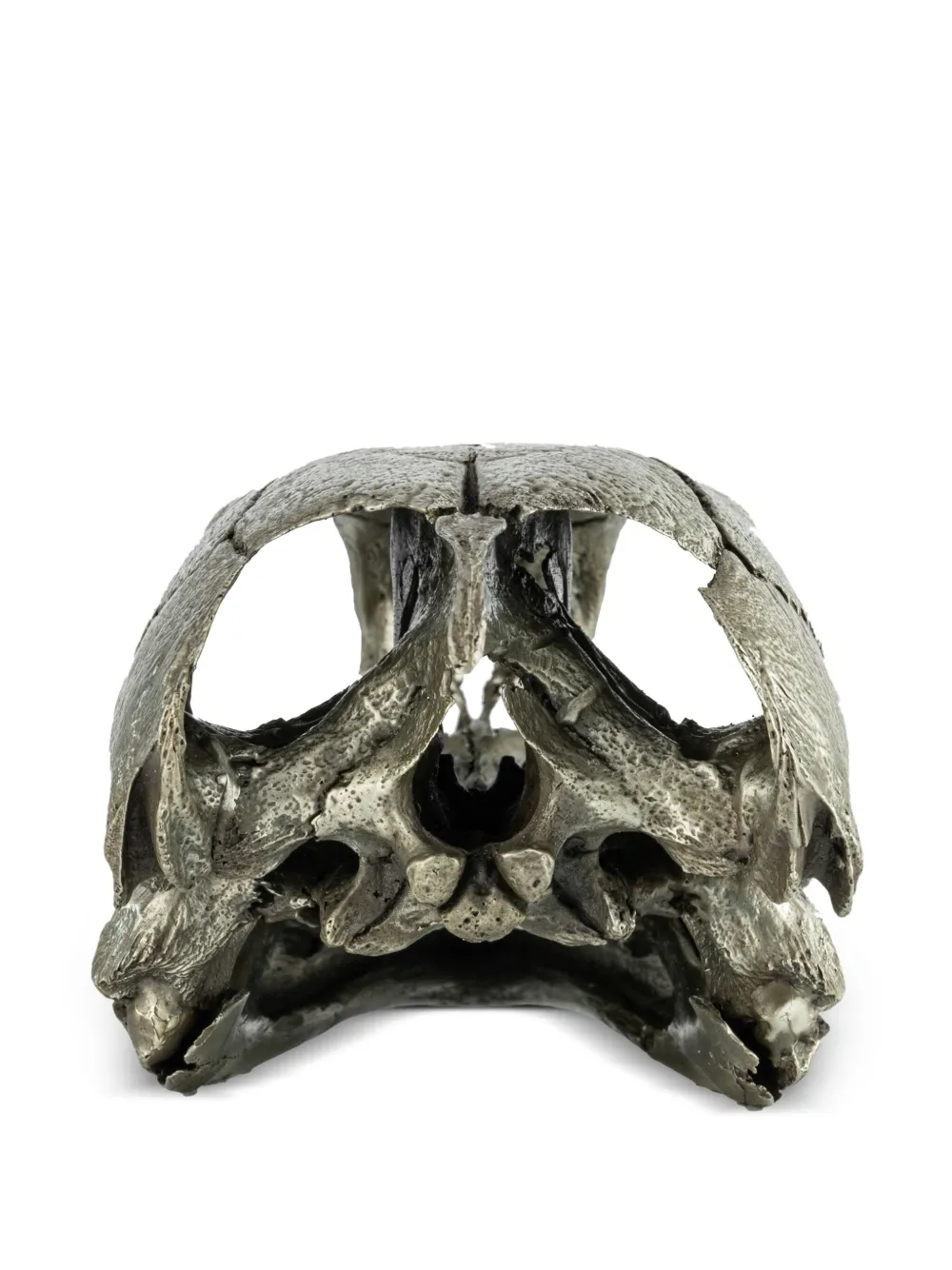 Parts Of Four Turtle Skull Ornament (6cm X 13cm) In Silver