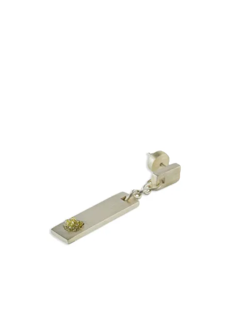 Parts of Four sterling silver drop earring