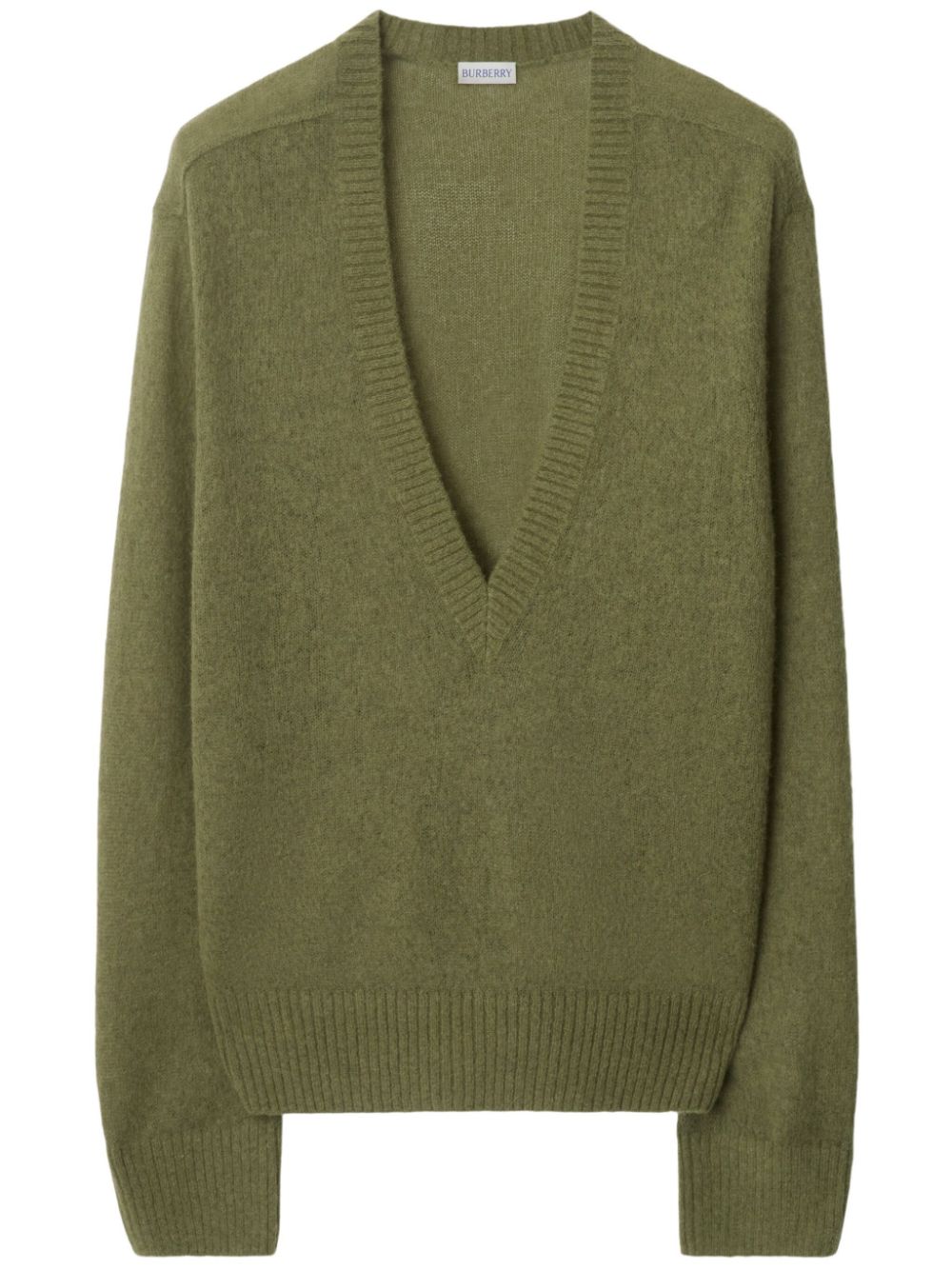 Burberry V neck Sweater Green FARFETCH