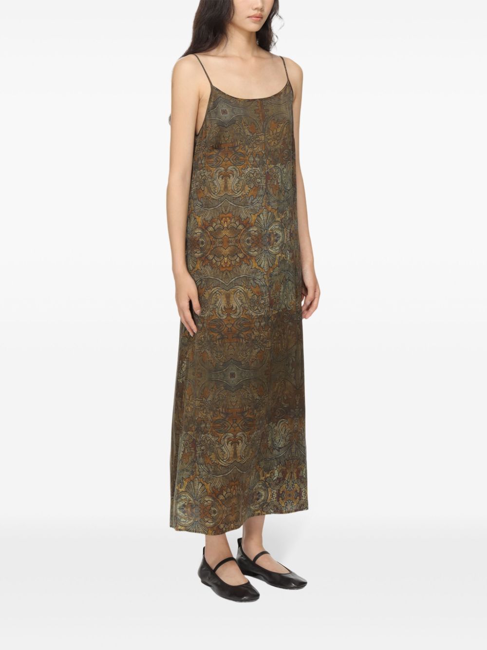 Uma Wang Anaya maxi-jurk Bruin