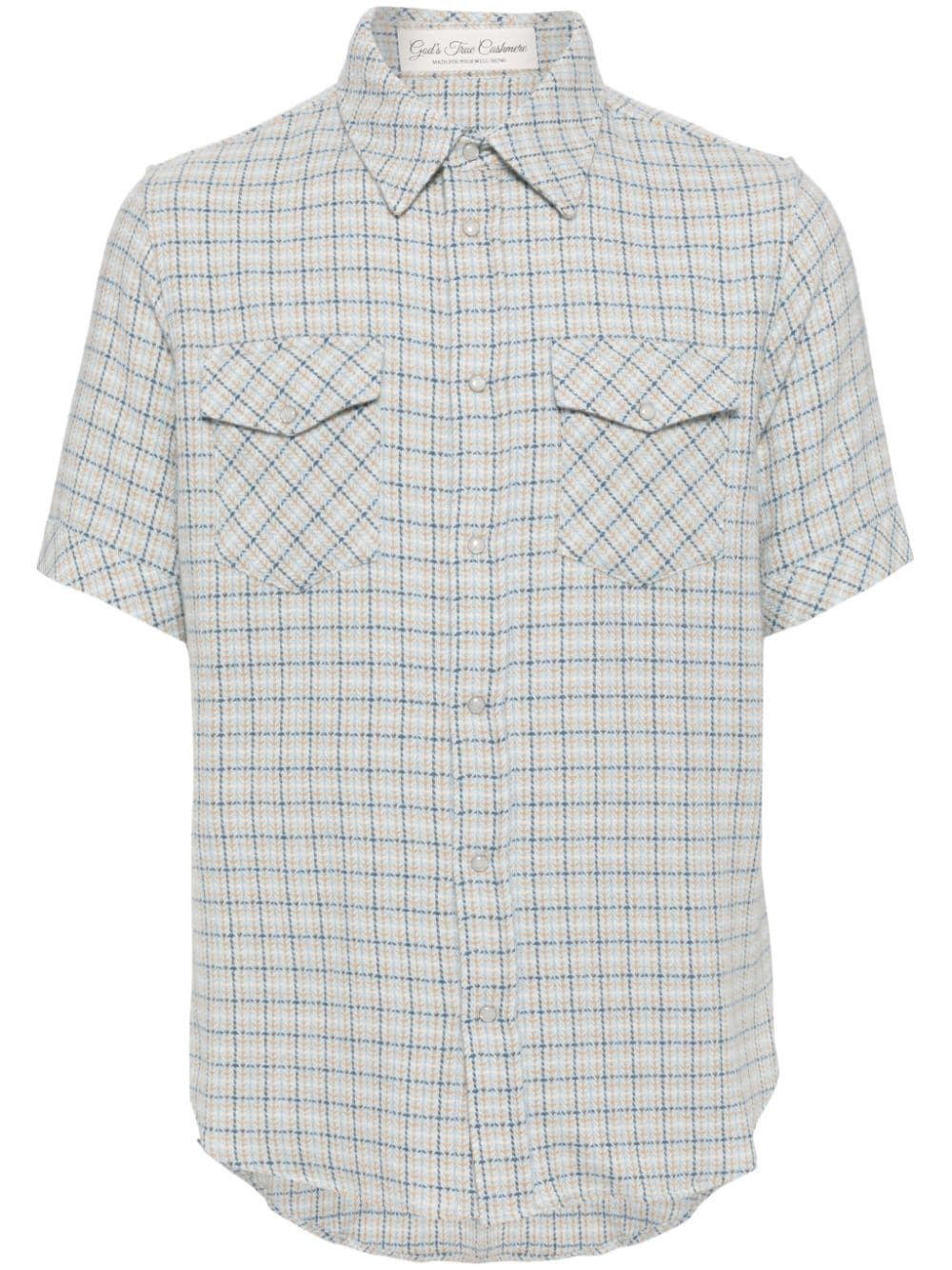 GOD'S TRUE CASHMERE Camicia tartan River - Blu