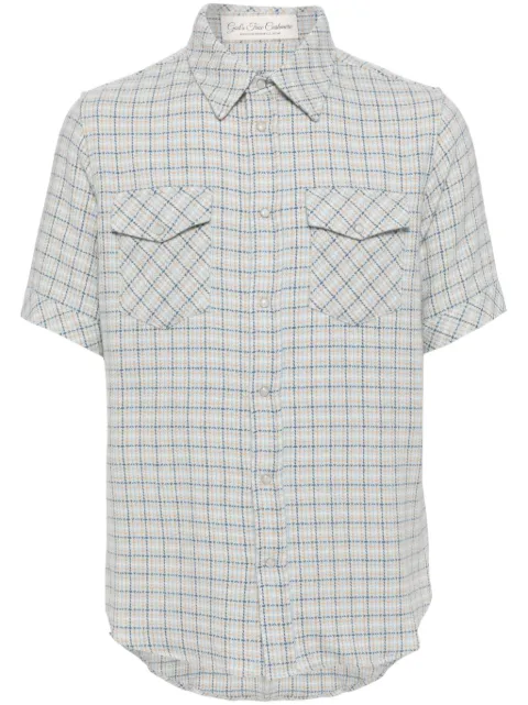 GOD'S TRUE CASHMERE tartan cashmere shirt