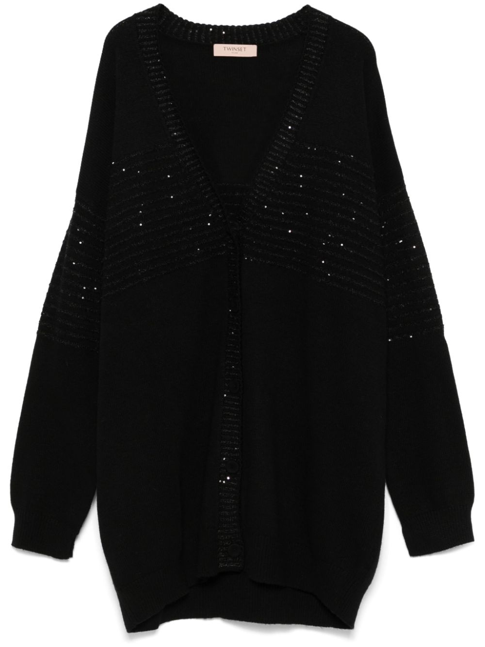 TWINSET sequin-detail cardigan - Black