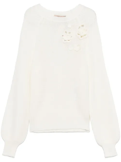 Pull à appliqué floral - TWINSET - Modalova