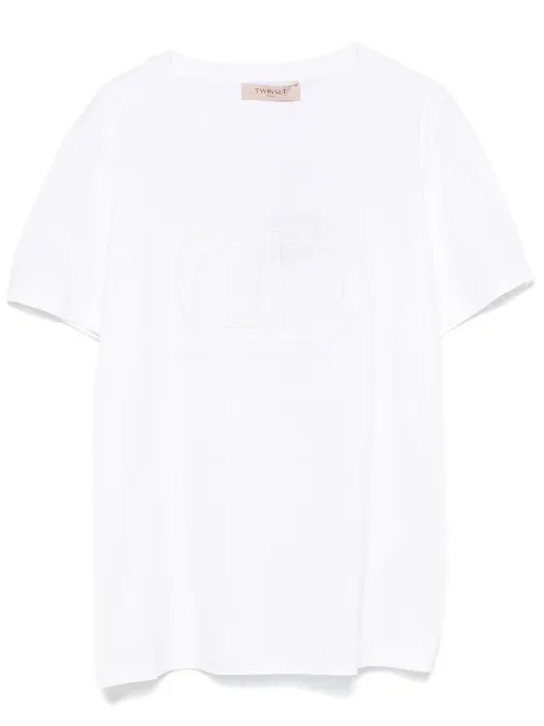 T-shirt à logo brodé - TWINSET - Modalova