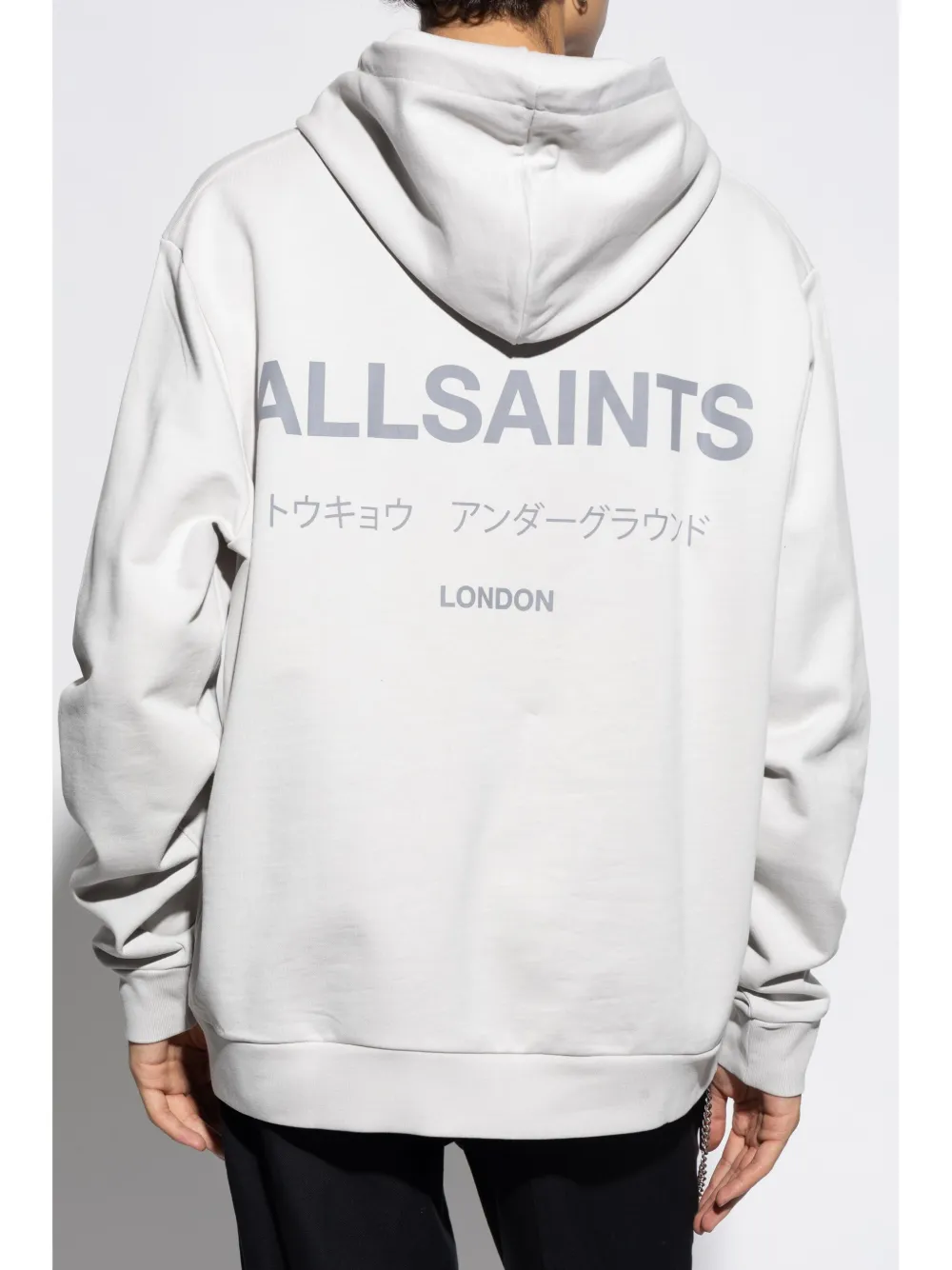AllSaints Underground hoodie van biologisch katoenen Grijs