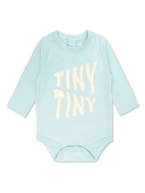 Tiny Cottons logo-print cotton bodysuit